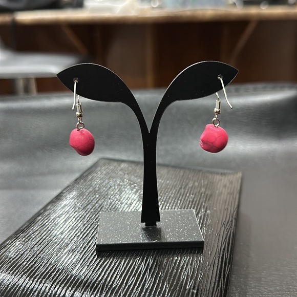 1Pairs Mushroom Earrings For Women Long Pendant Glass Mushroom Earrings - Picture 2 of 6